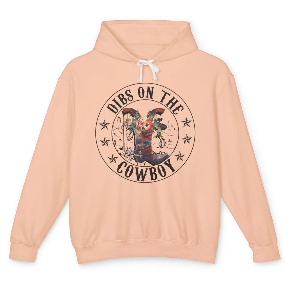 Retro Cowboy Boots Dibs On The Cowboy Western Country Girl Unisex Lightweight Hoodie