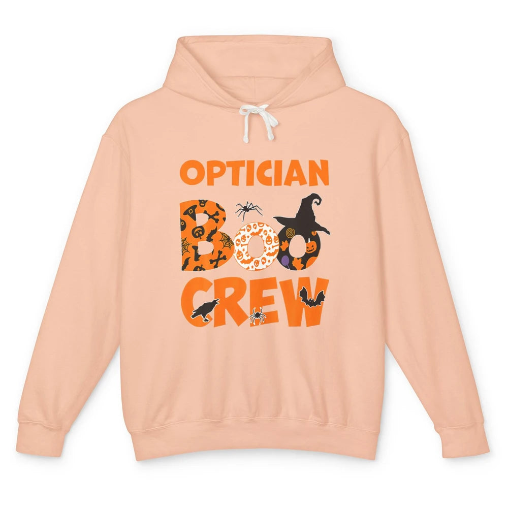 Funny Optician Boo Crew Eye Halloween Spooky Witch Optometry Unisex Lightweight Hoodie