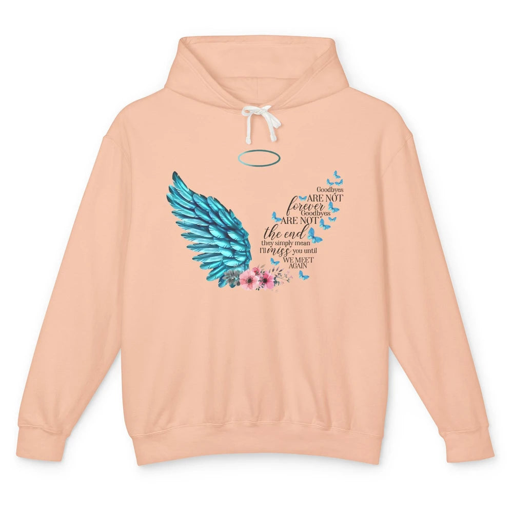 Angel Wing Cardinals Goodbyes Are Not The End Heaven Angel Unisex Lightweight Hoodie