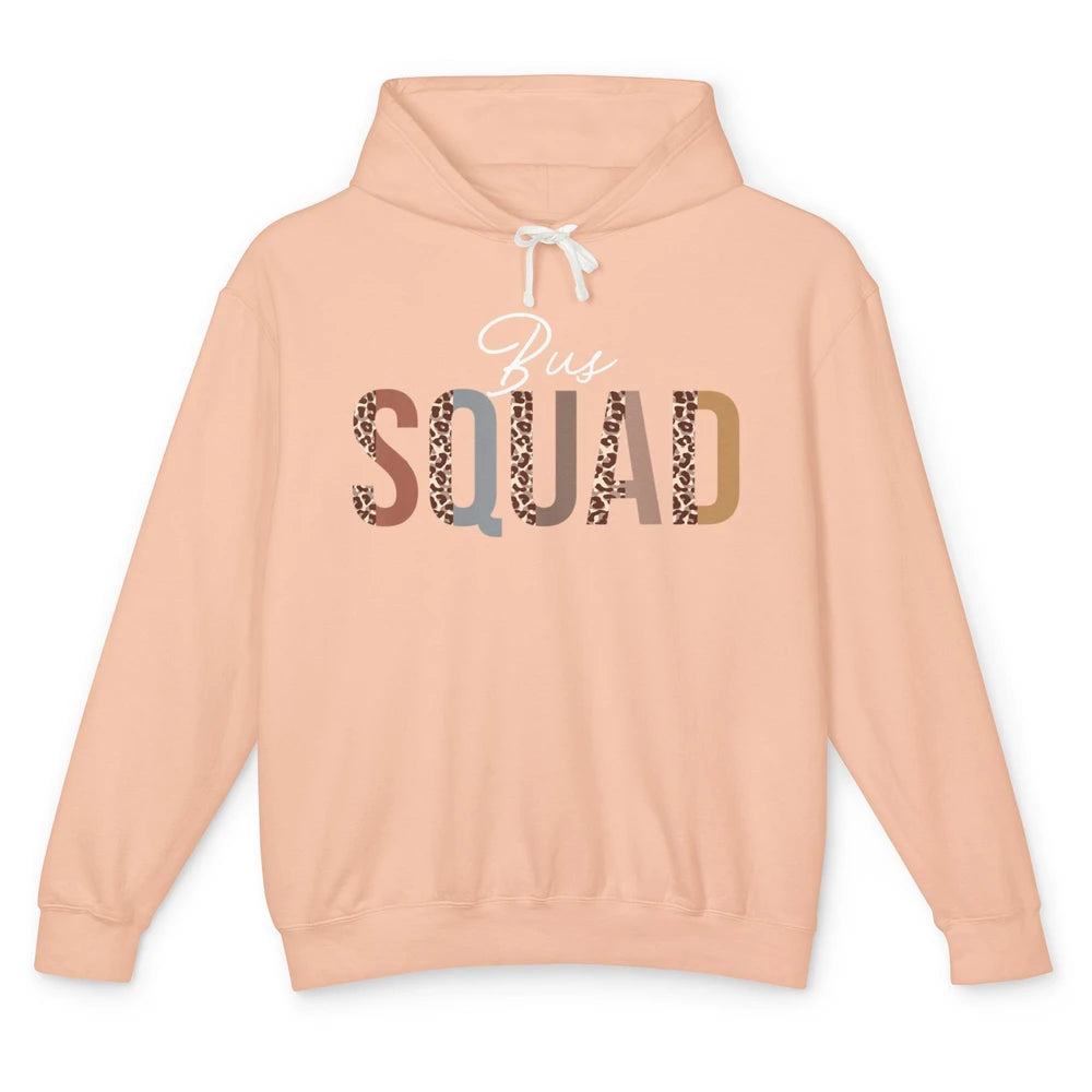 Leopard School Bus Driver Bus Squad Driving School Worker Unisex Lightweight Hoodie