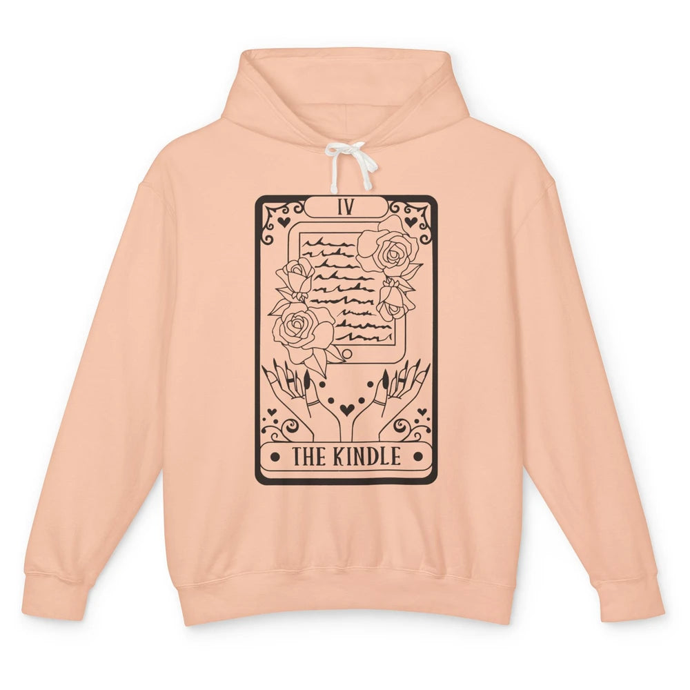 The Kindle Reader Tarot Card Halloween Kindle Book Lovers Unisex Lightweight Hoodie