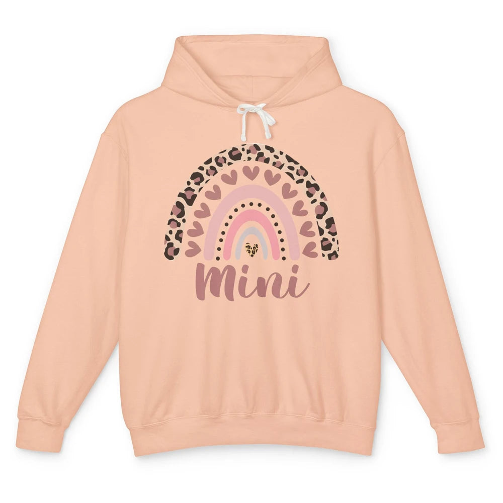 Mini Leopard Rainbow Cheetah Love Mama Valentines Day Unisex Lightweight Hoodie