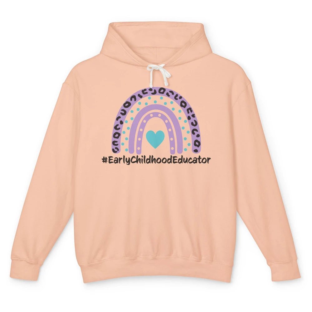 Headstart Teacher Early Childhood Educator Cute Rainbow Gift Unisex Lightweight Hoodie