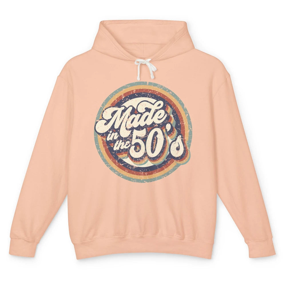 Retro Vintage Made In The 50's 1950s Born Birthday Day Gift Unisex Lightweight Hoodie