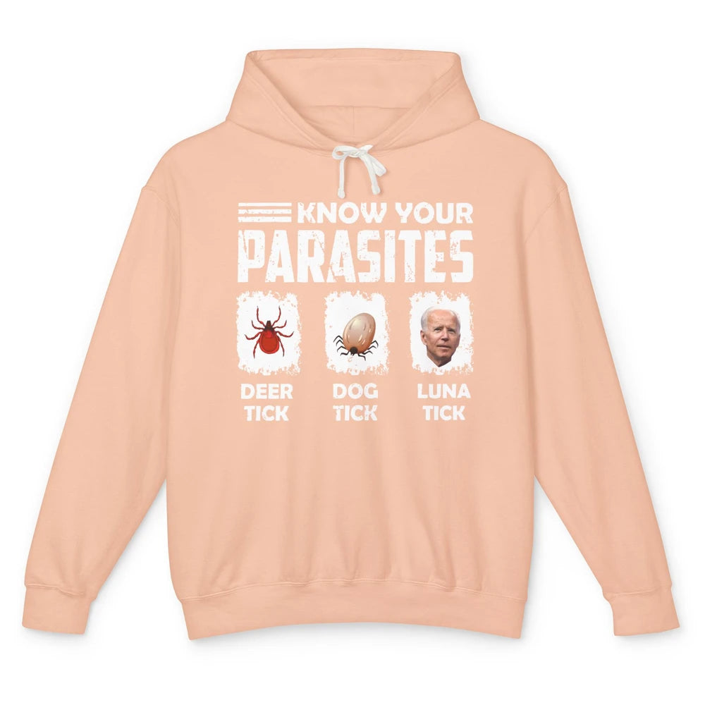 Know Your Parasites Anti Joe Biden Republican Trump Support Unisex Lightweight Hoodie