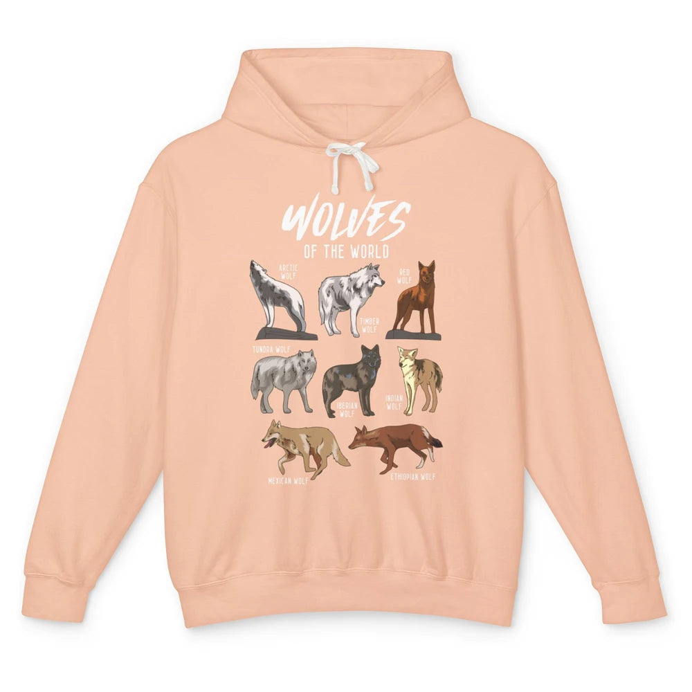 Wolves Of The World Wild Animal Moon Hunter Wolf Hunting Unisex Lightweight Hoodie