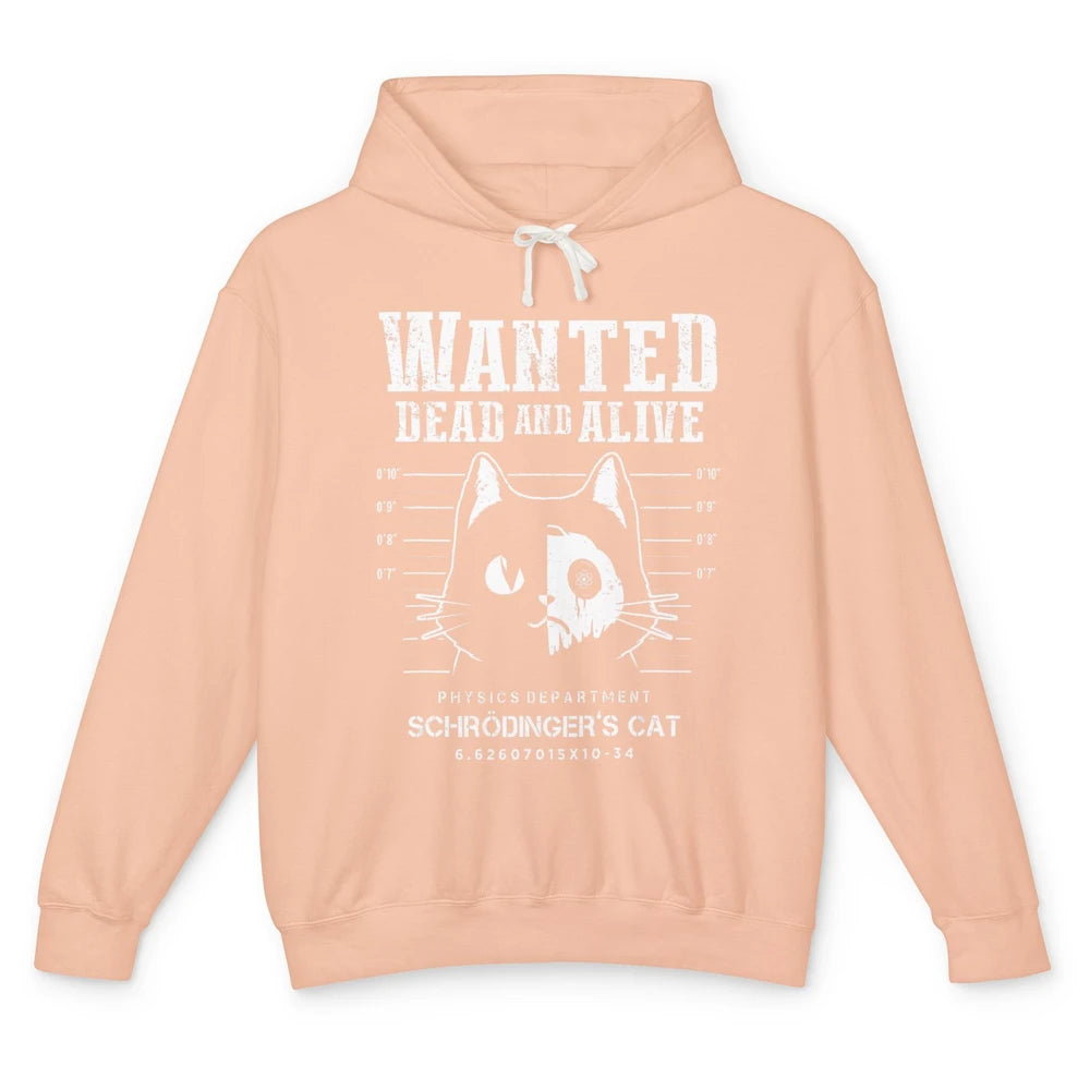 Happy Halloween Cat Wanted Dead And Alive Horror Physics Cat Unisex Lightweight Hoodie