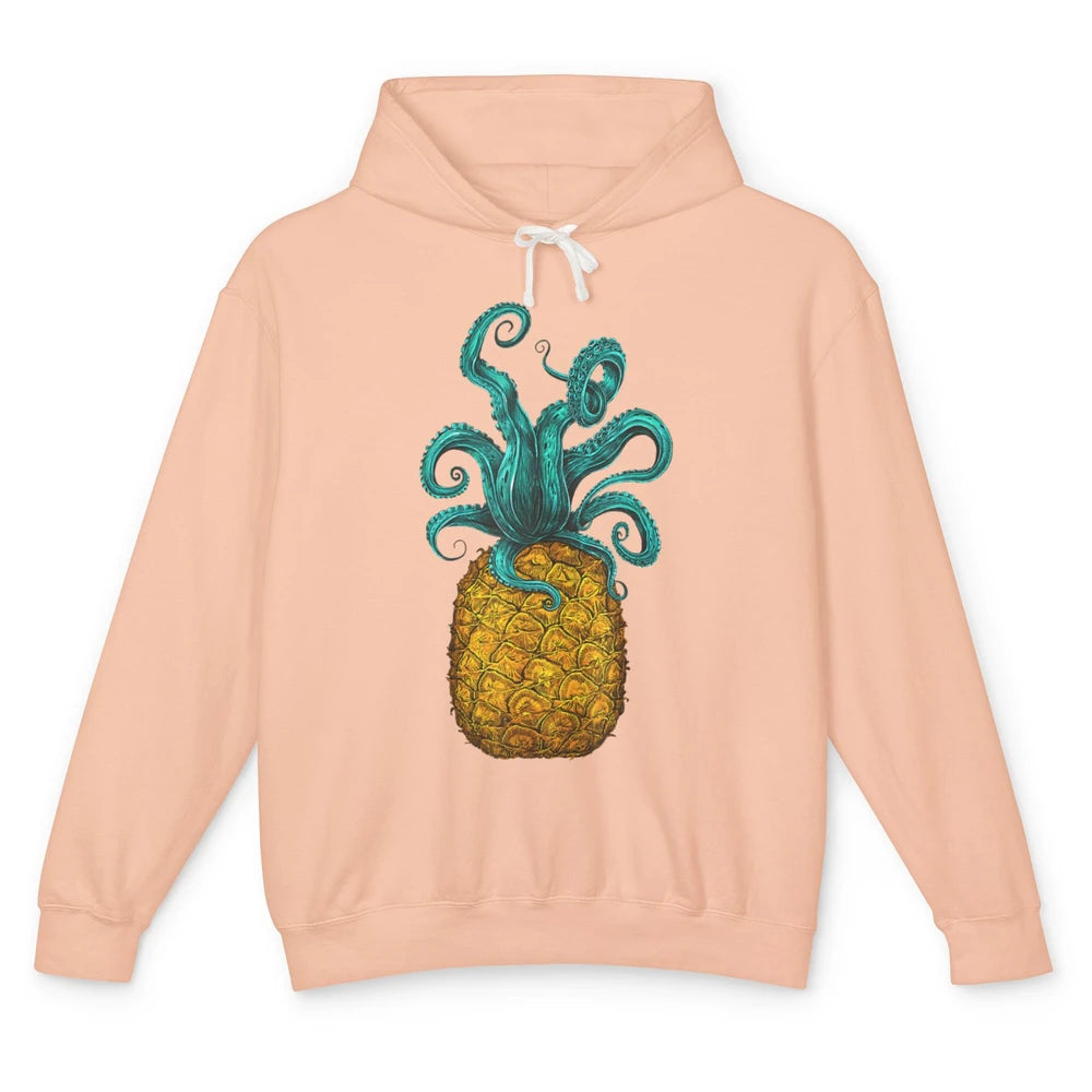 Cute Hawaiian Octopus Pineapple Aloha Beach Hawaii Island Unisex Lightweight Hoodie