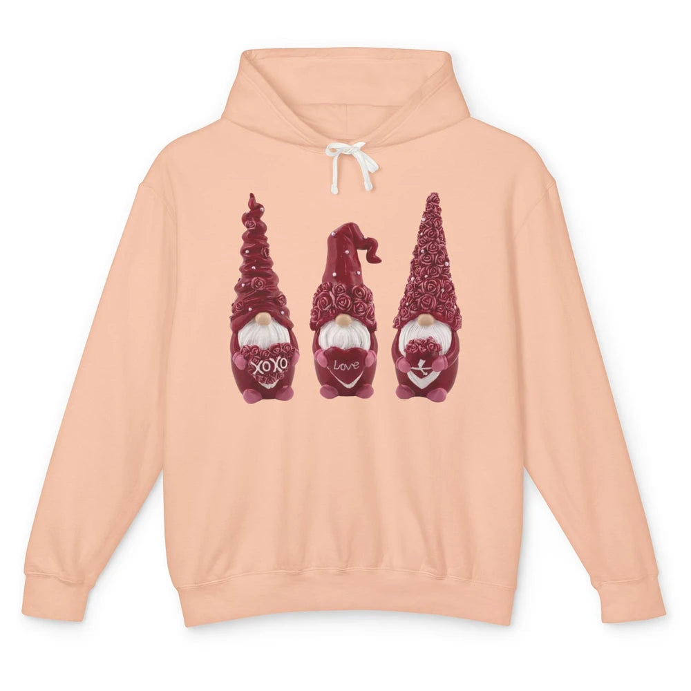 Pink Gnomes Love Valentines Loads Of Love Western Valentine Unisex Lightweight Hoodie