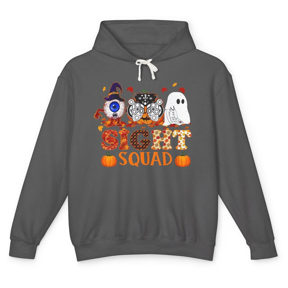 Optometrist Halloween Sight Squad Witch Pumpkin Optician Unisex Lightweight Hoodie