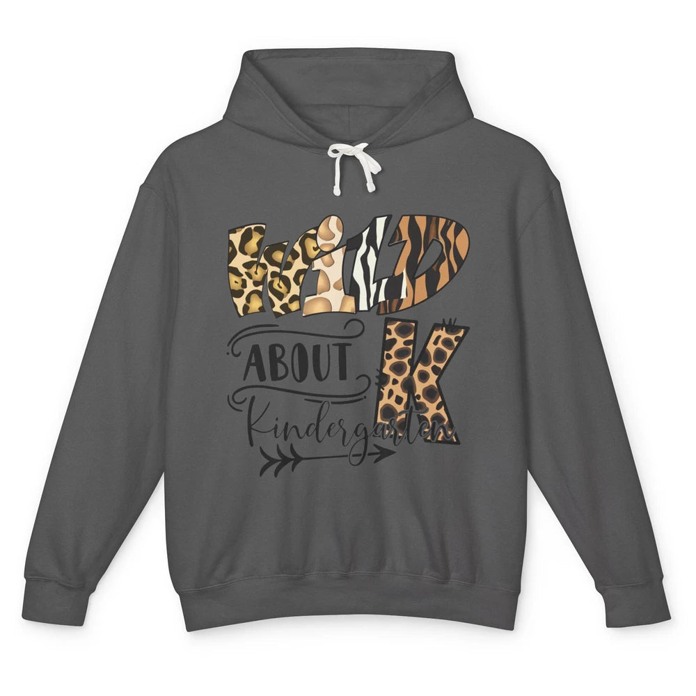 Wild About Kindergarten Back To School Student Teacher Gift Unisex Lightweight Hoodie