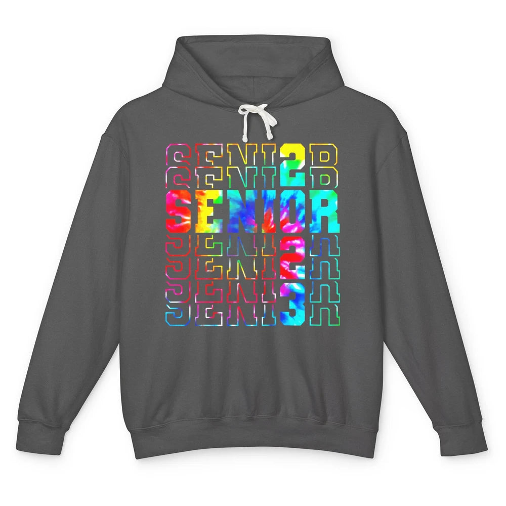 Tie Dye Senior 2023 Class Of 2023 Graduate Bachelor Gift Unisex Lightweight Hoodie