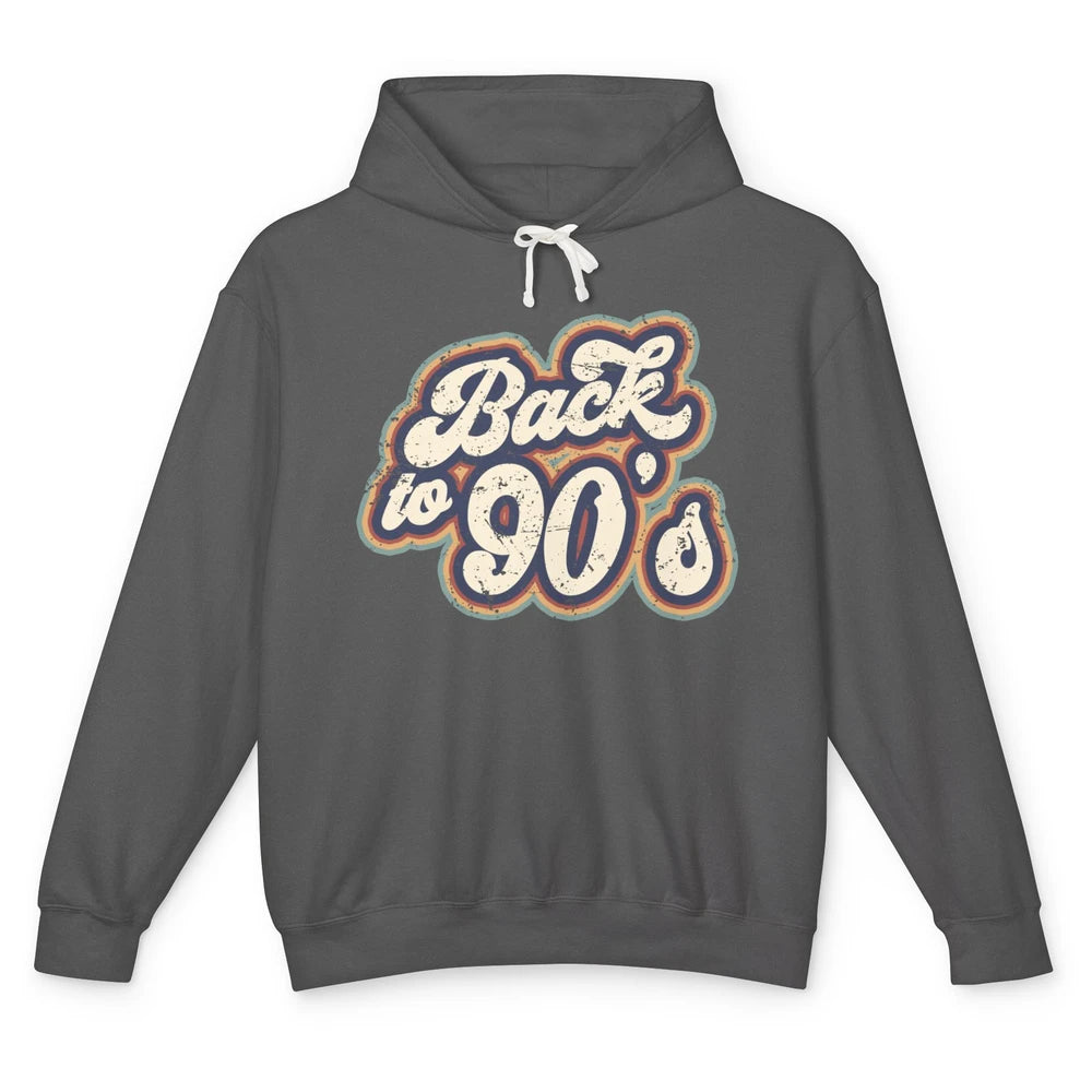 Vintage Made In The 90's Back To 90s Born Birthday Day Gift Unisex Lightweight Hoodie