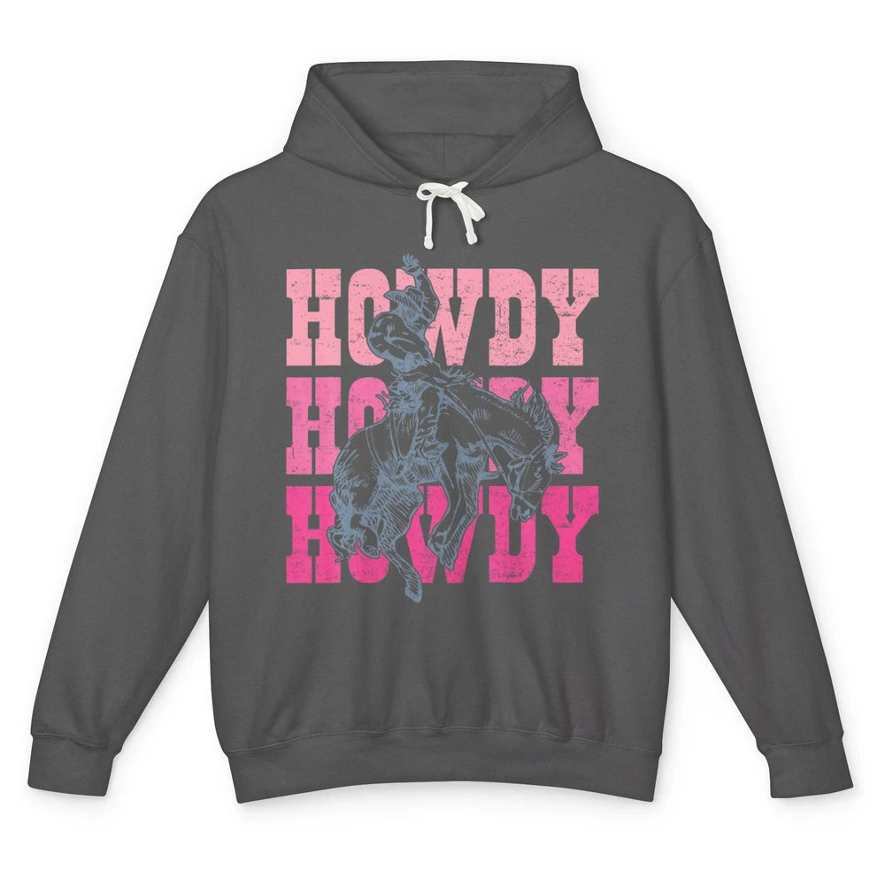 Groovy Howdy Cowboy Rodeo Western Country Retro Riding Horse Unisex Lightweight Hoodie