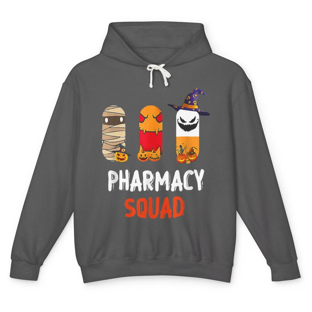 Funny Pharmacy Squad Witch Tablet Nurse Halloween Spooky Boo Unisex Lightweight Hoodie