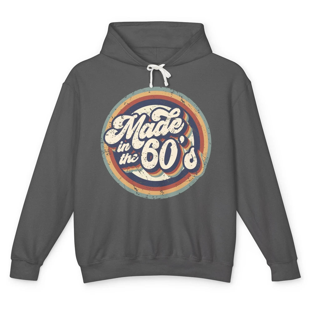 Retro Vintage Made In The 60's 1960s Born Birthday Day Gift Unisex Lightweight Hoodie