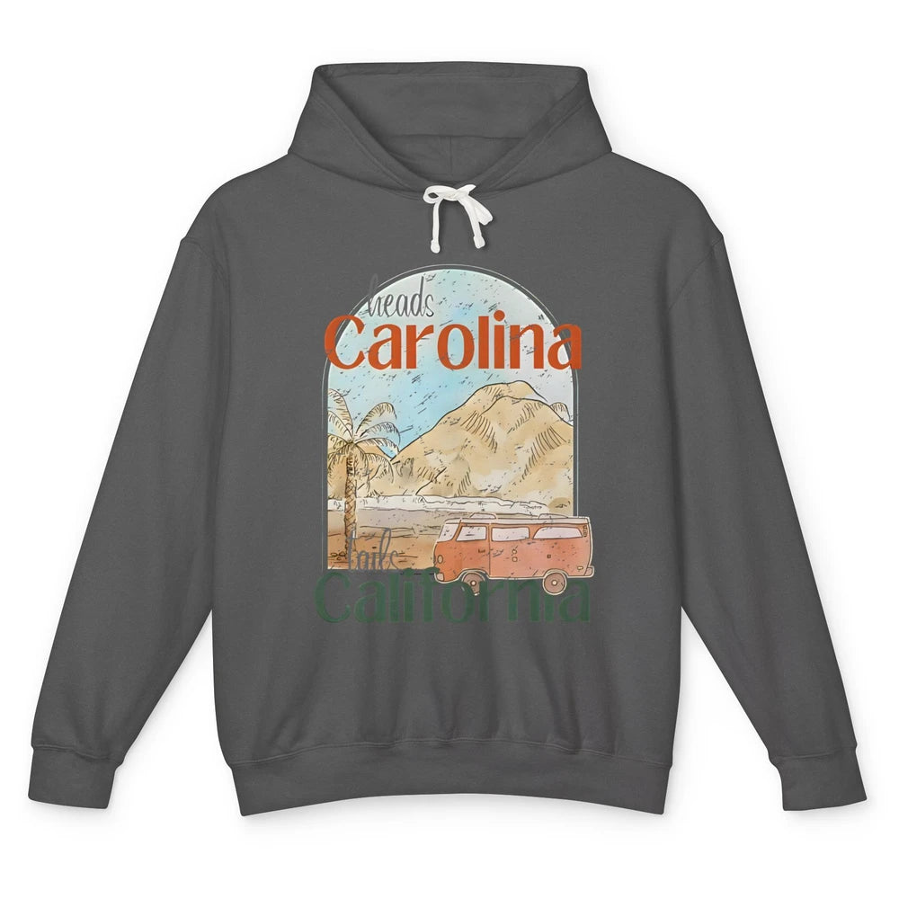 Retro Heads Carolina Tails California Western Country Summer Unisex Lightweight Hoodie