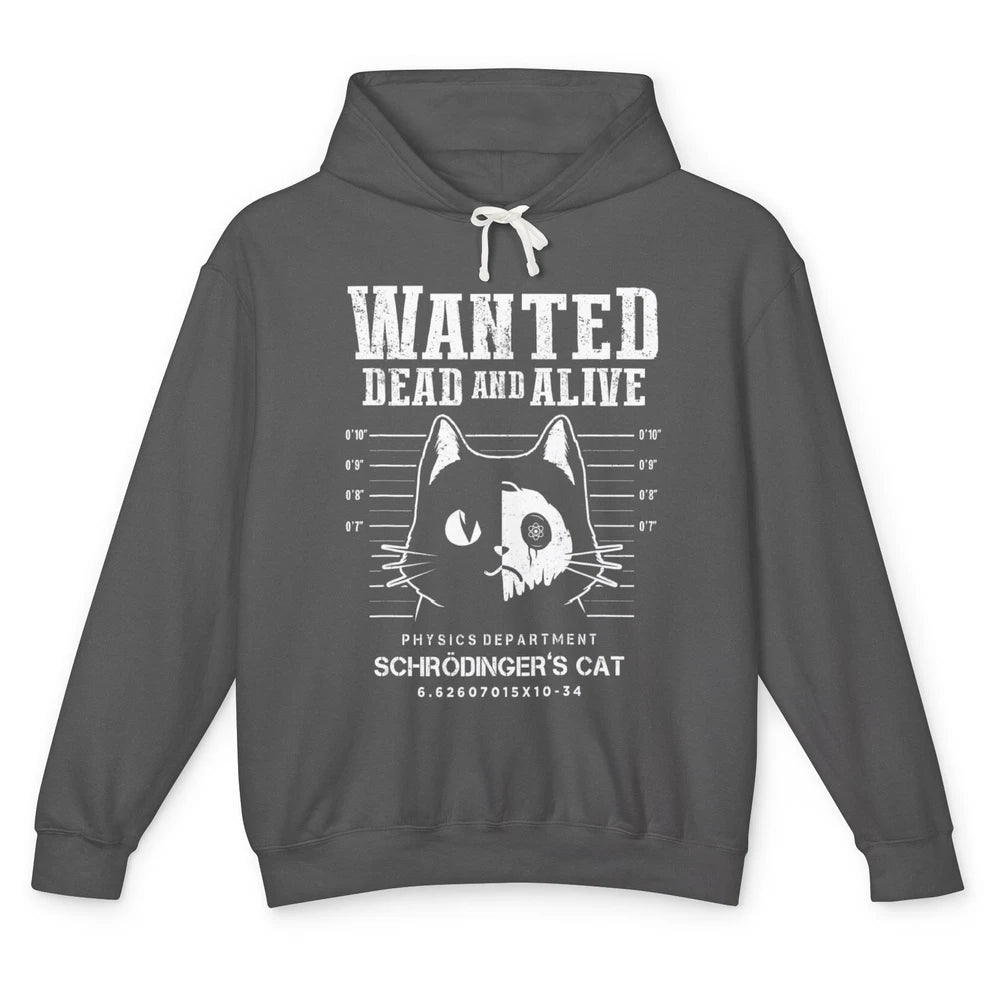 Happy Halloween Cat Wanted Dead And Alive Horror Physics Cat Unisex Lightweight Hoodie