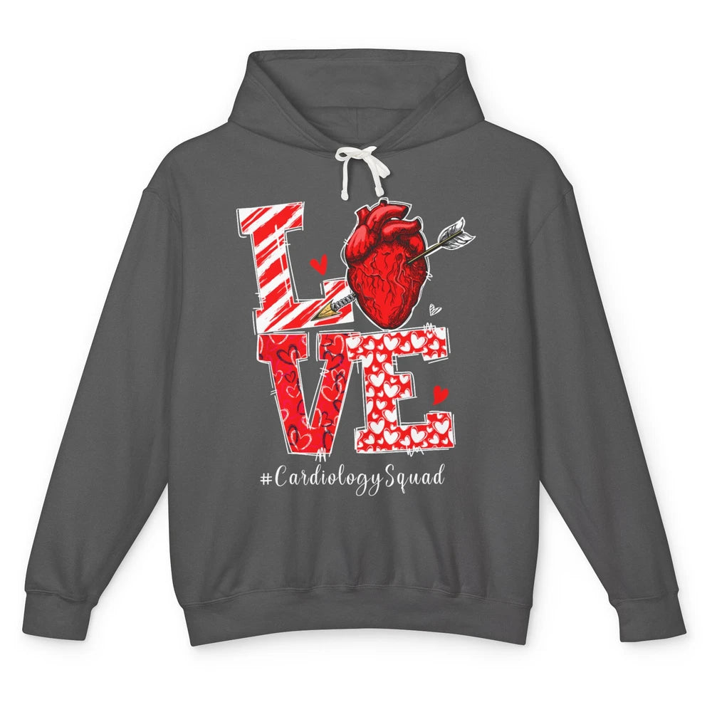 Love Cardiology Cardiologist Cardiac Nurse Valentine Day Unisex Lightweight Hoodie