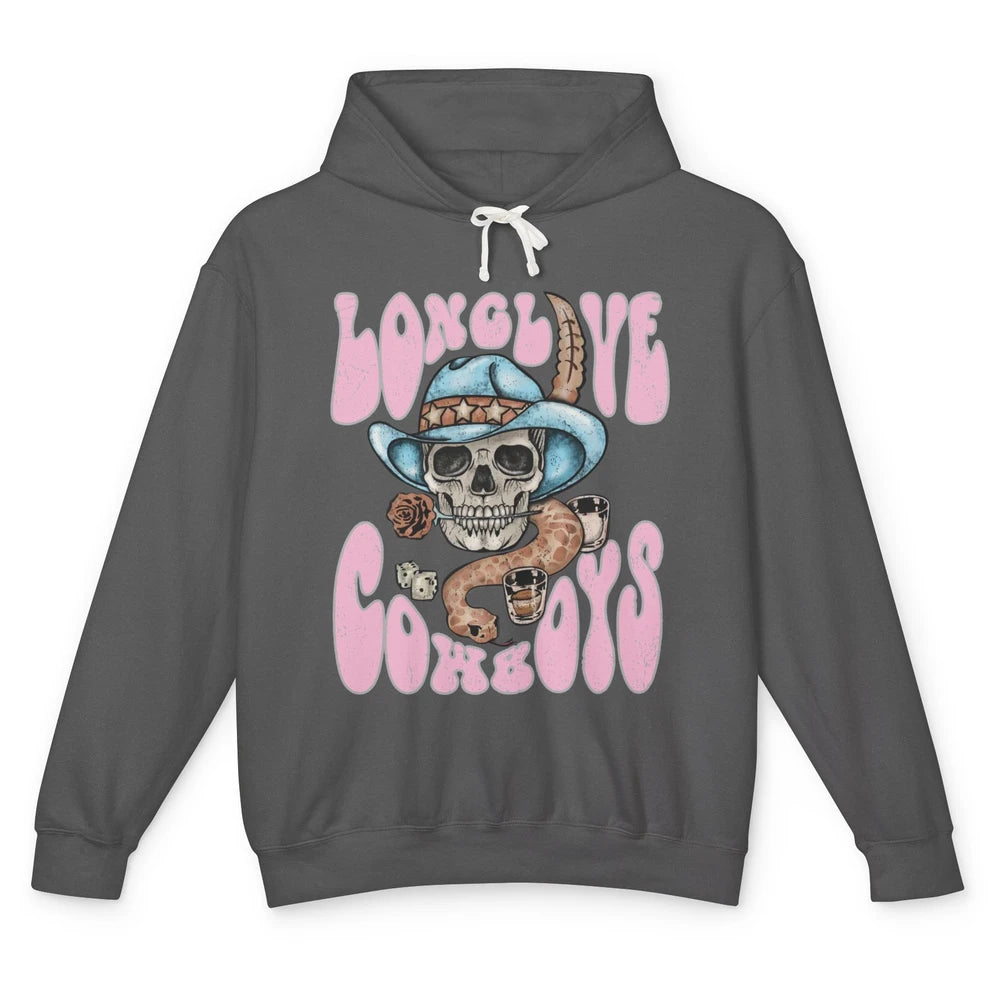 Long Live Snake Cowboy Killers Skull Toxic Flower Retro Unisex Lightweight Hoodie