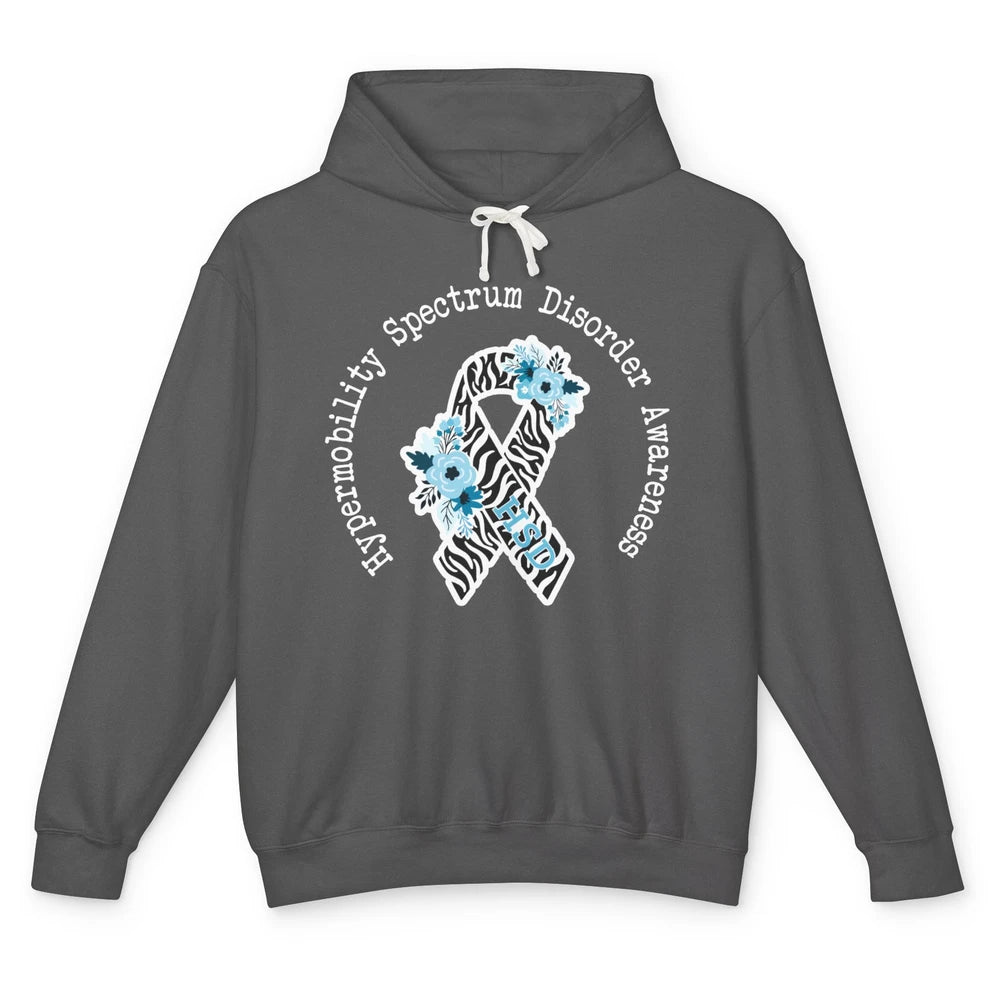 Hypermobility Spectrum Disorder Awareness HSD Zibra Ribbon Unisex Lightweight Hoodie