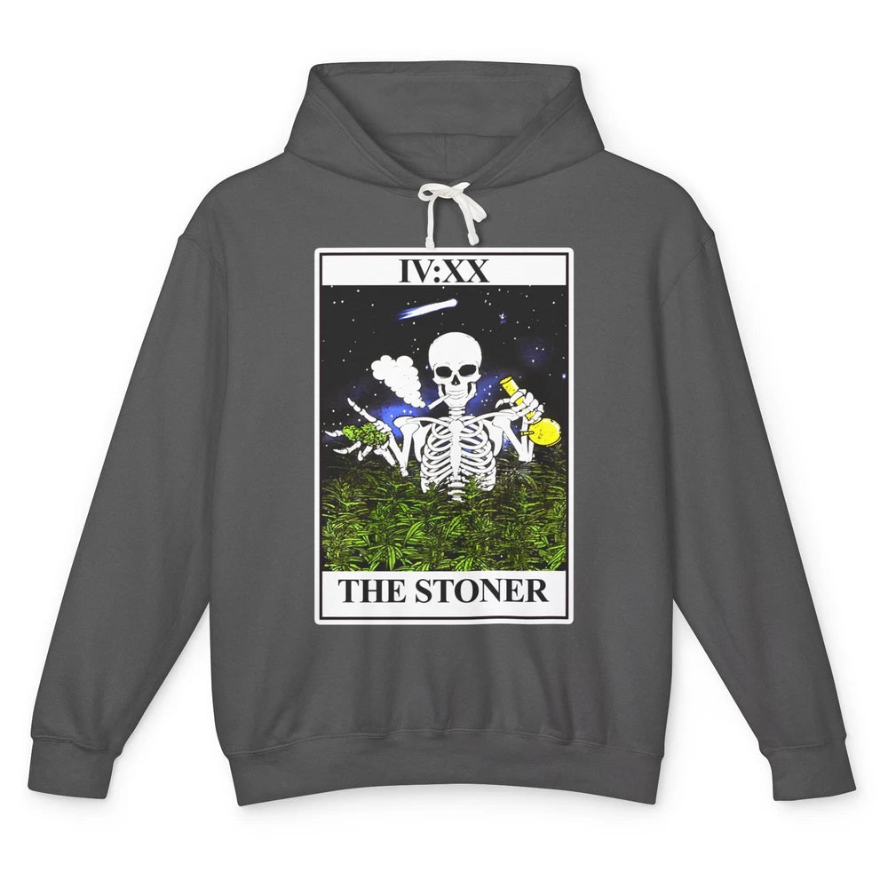 Skeleton Weed The Stoner Tarot Card Weed Cannabis Marijuana Unisex Lightweight Hoodie