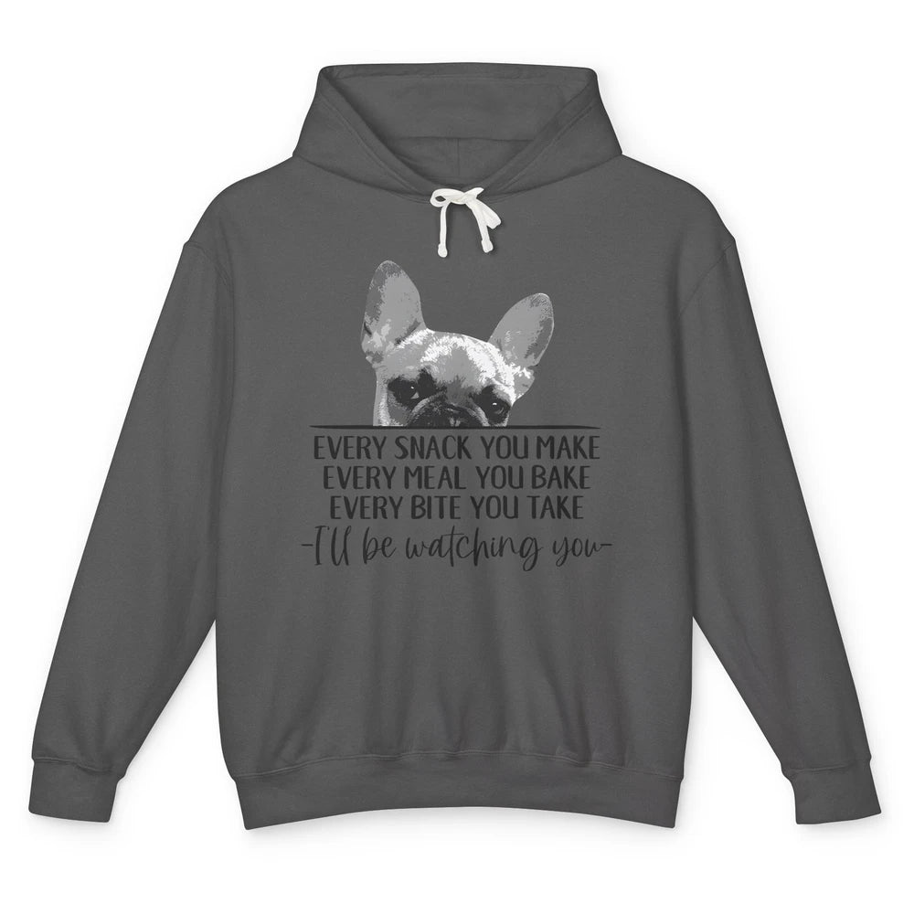 French Bulldog I'll Be Watching You Frenchie Dog Lovers Gift Unisex Lightweight Hoodie