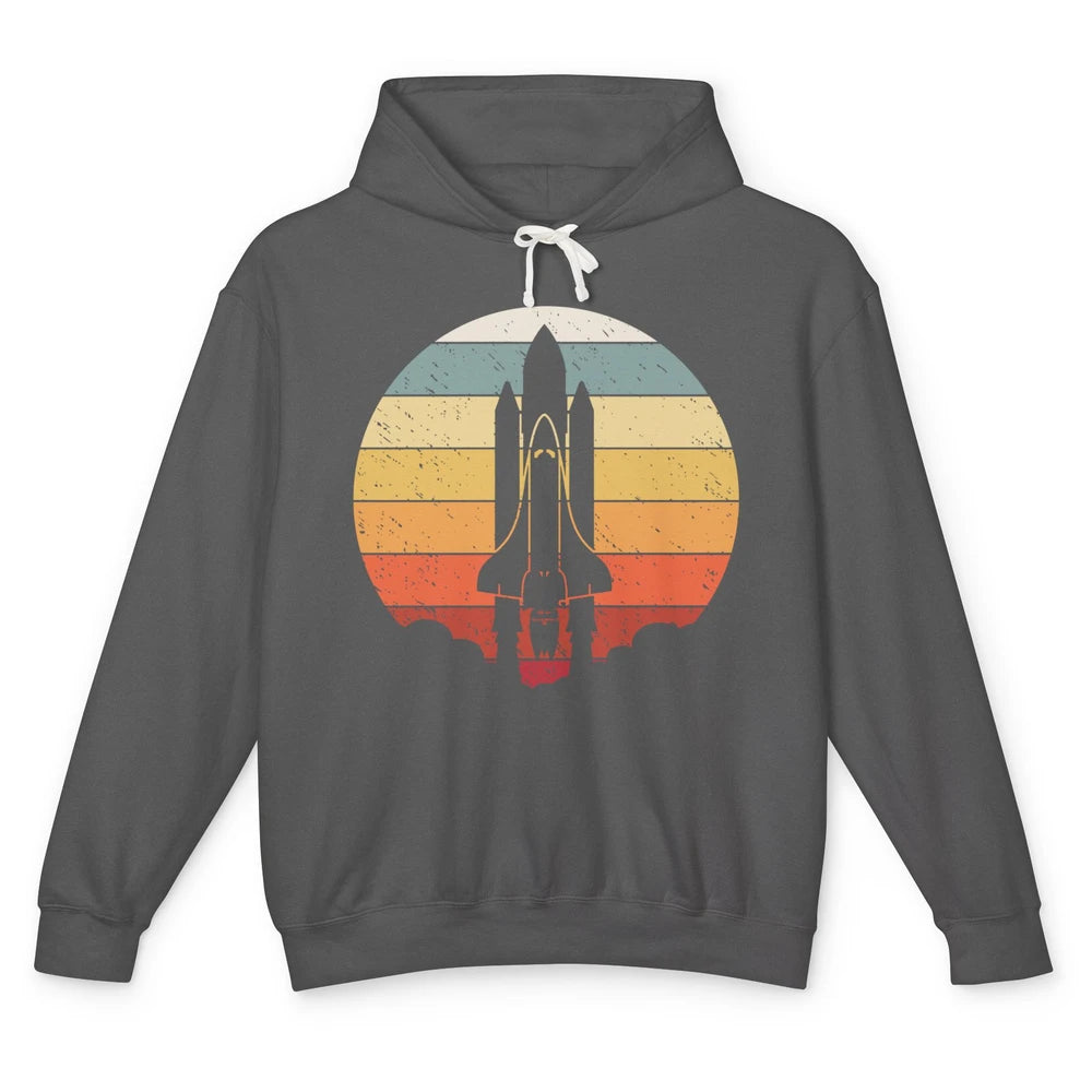 Vintage Astronaut Spaceship Spacecraft Spaceman Astrology Unisex Lightweight Hoodie