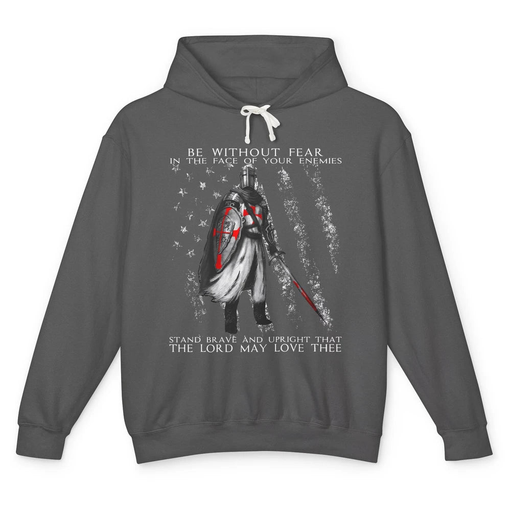 Knight Templar's Oath Be Without Fear In Your Enemies' Face Unisex Lightweight Hoodie