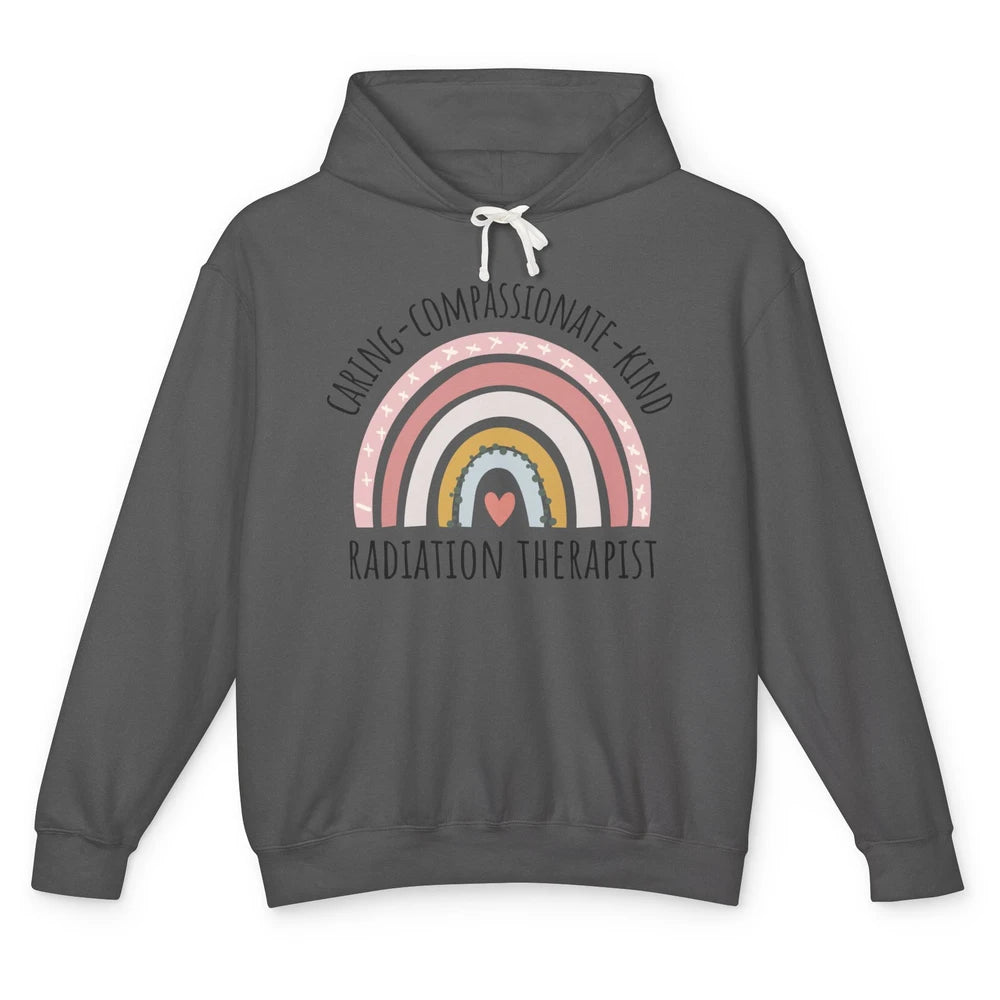 Radiation Therapist Pastel Rainbow Radiation Therapy Gift Unisex Lightweight Hoodie