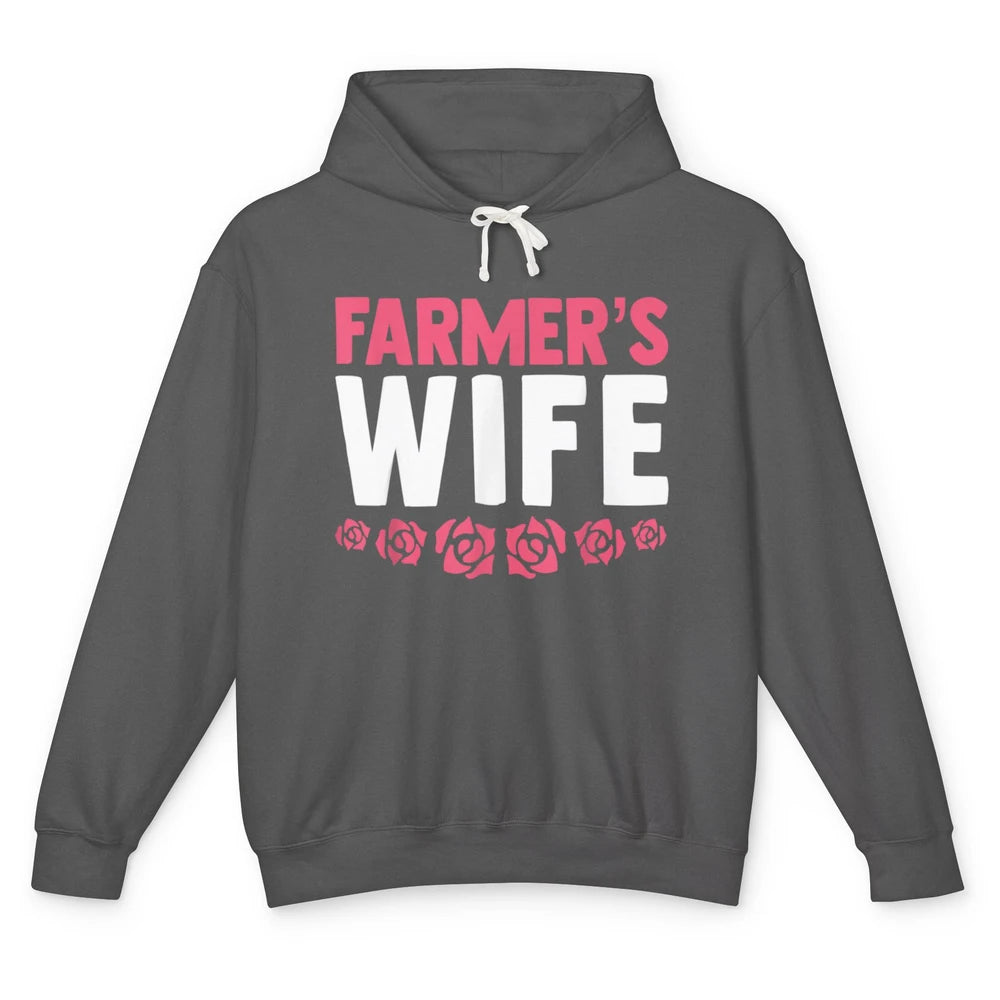 Retro Farmer Wife Funny Farm Lovers Farming Women Western Unisex Lightweight Hoodie