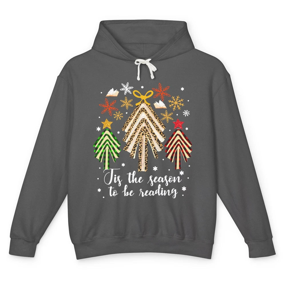 Books Christmas Tree Tis The Season To Be Reading Christmas Unisex Lightweight Hoodie