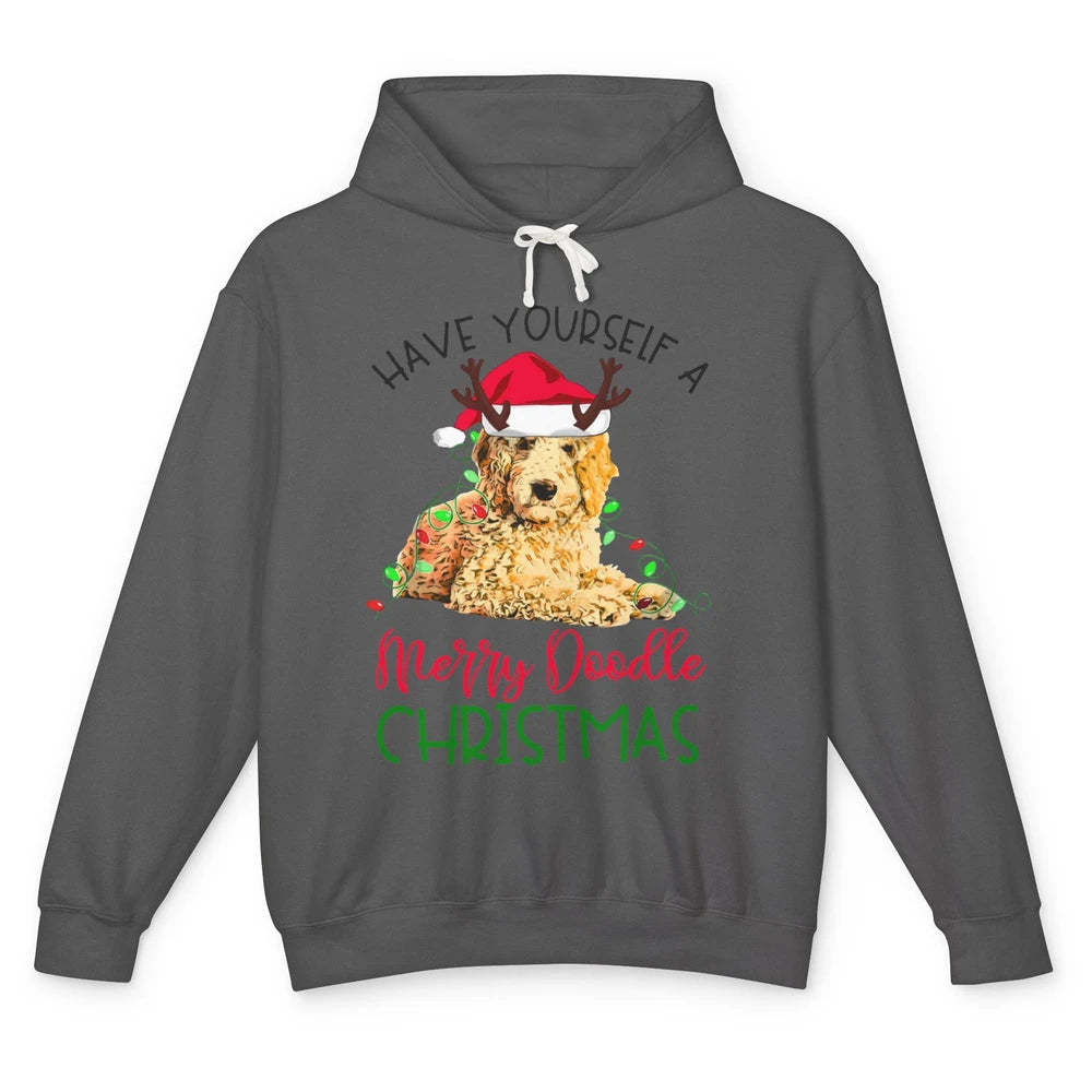 Goldendoodle Have Yourself a Merry Doodle Christmas Dog Mom Unisex Lightweight Hoodie