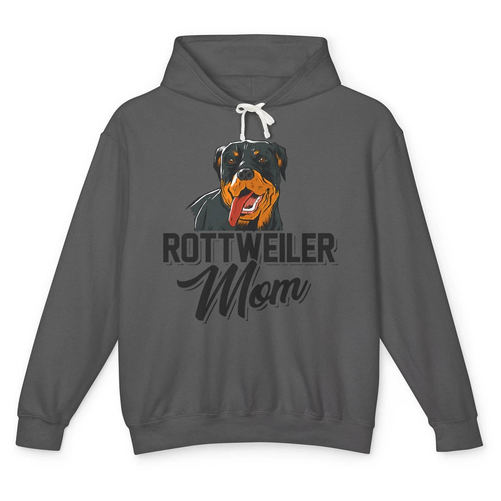 Cute Rottweiler Mom Dog Owner Rotti Fur Pet Mothers Day Mama Unisex Lightweight Hoodie