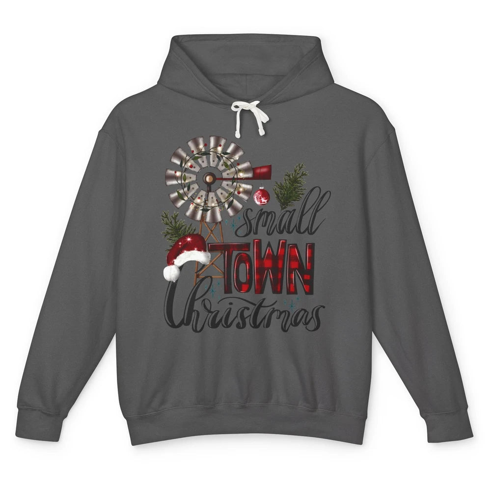 Retro Small Town Christmas Western Hometown Christmas Unisex Lightweight Hoodie