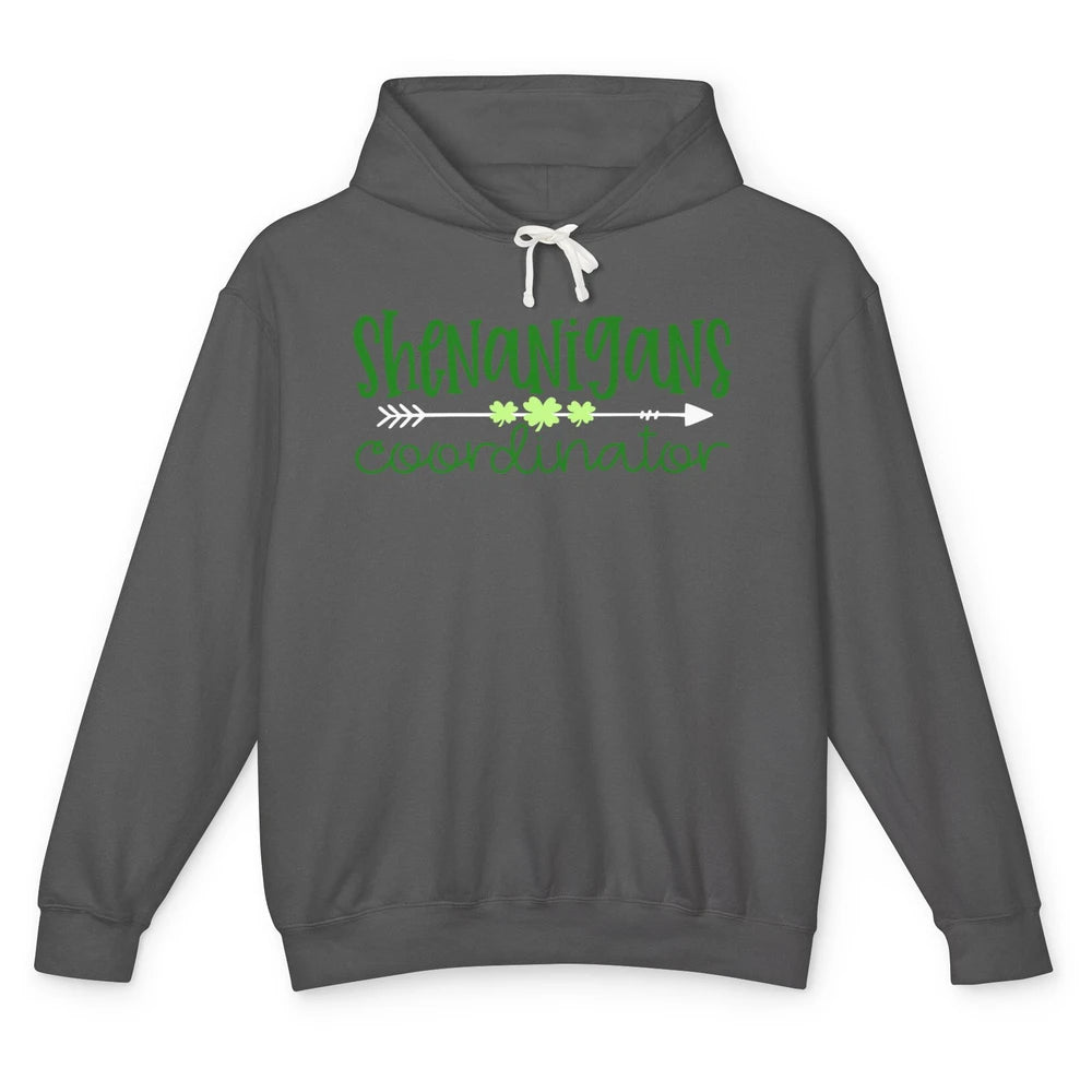 Funny Certified Shenanigans Coordinator St Patricks Day Gift Unisex Lightweight Hoodie