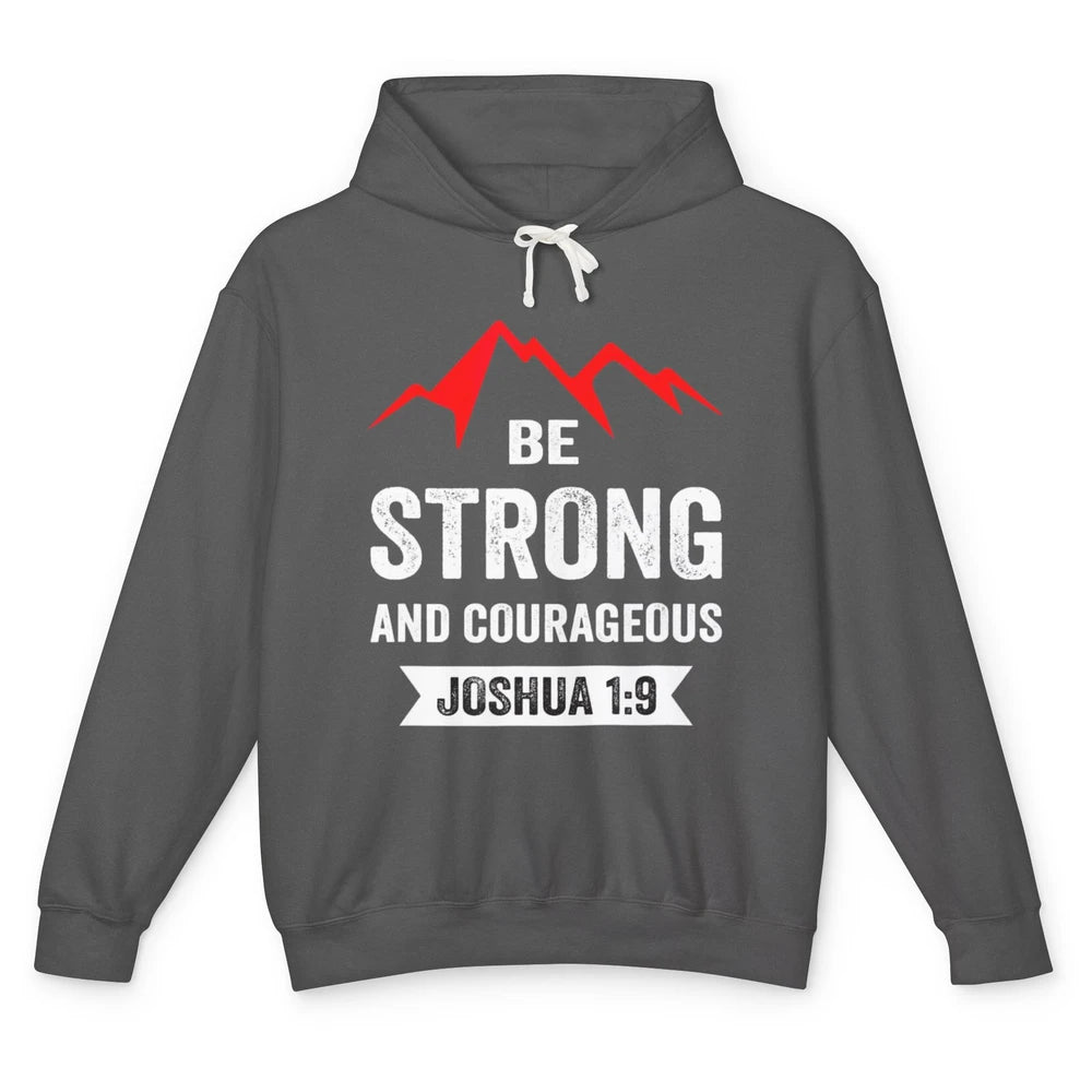 Be Strong And Courageous Bible Verse Jesus Christian Retro Unisex Lightweight Hoodie