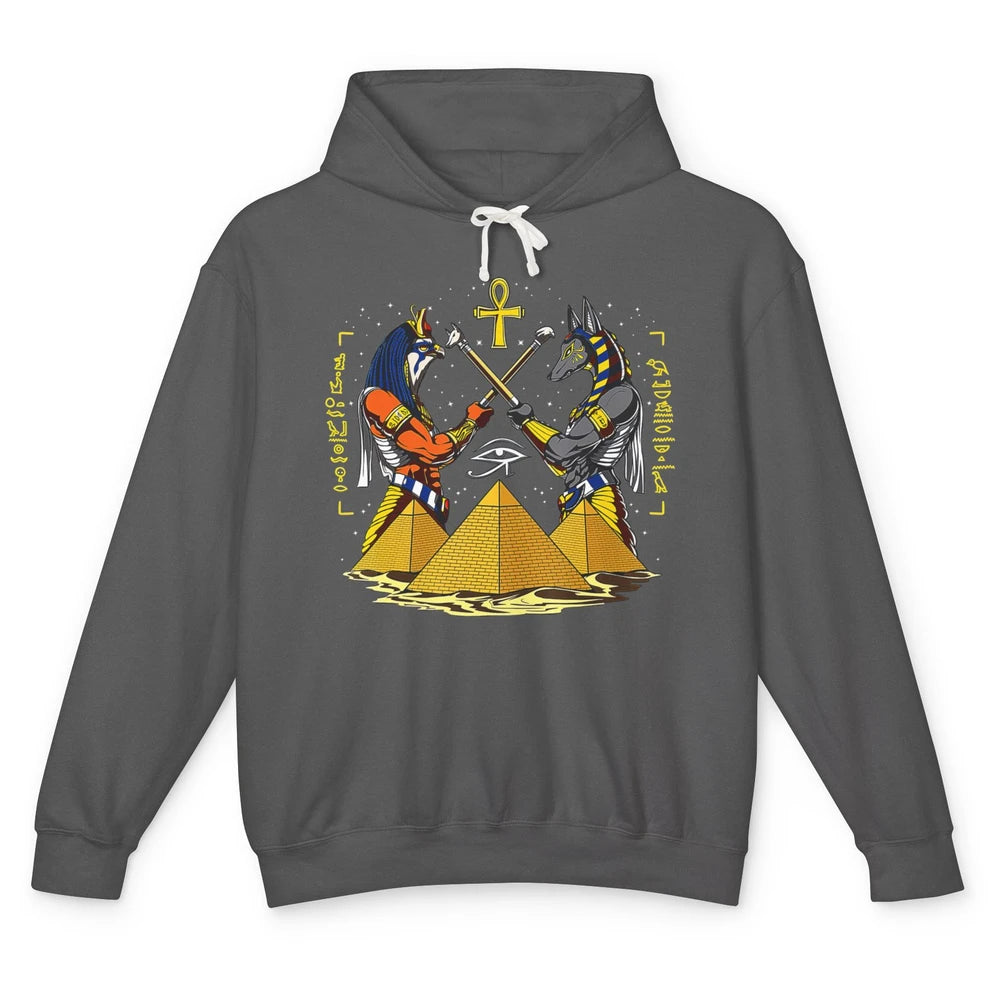 Retro Ancient Egyptian God Anubis Egypt Horus Archaeology Unisex Lightweight Hoodie