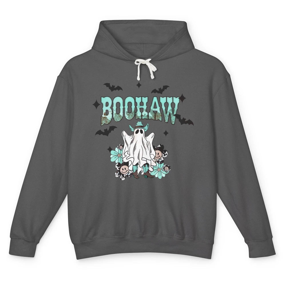 Retro Cowboy Ghost Boohaw Boot Scooting Western Halloween Unisex Lightweight Hoodie