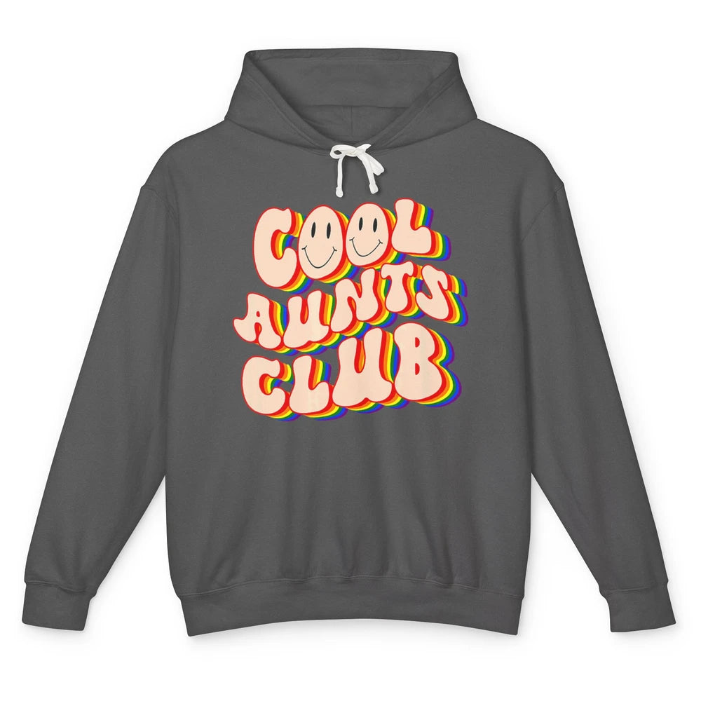 Groovy Cool Aunts Club LGBTQ Pride Member Aunt Sister Friend Unisex Lightweight Hoodie