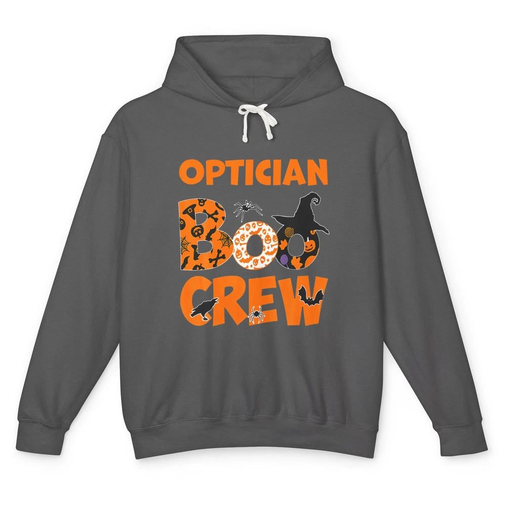 Funny Optician Boo Crew Eye Halloween Spooky Witch Optometry Unisex Lightweight Hoodie