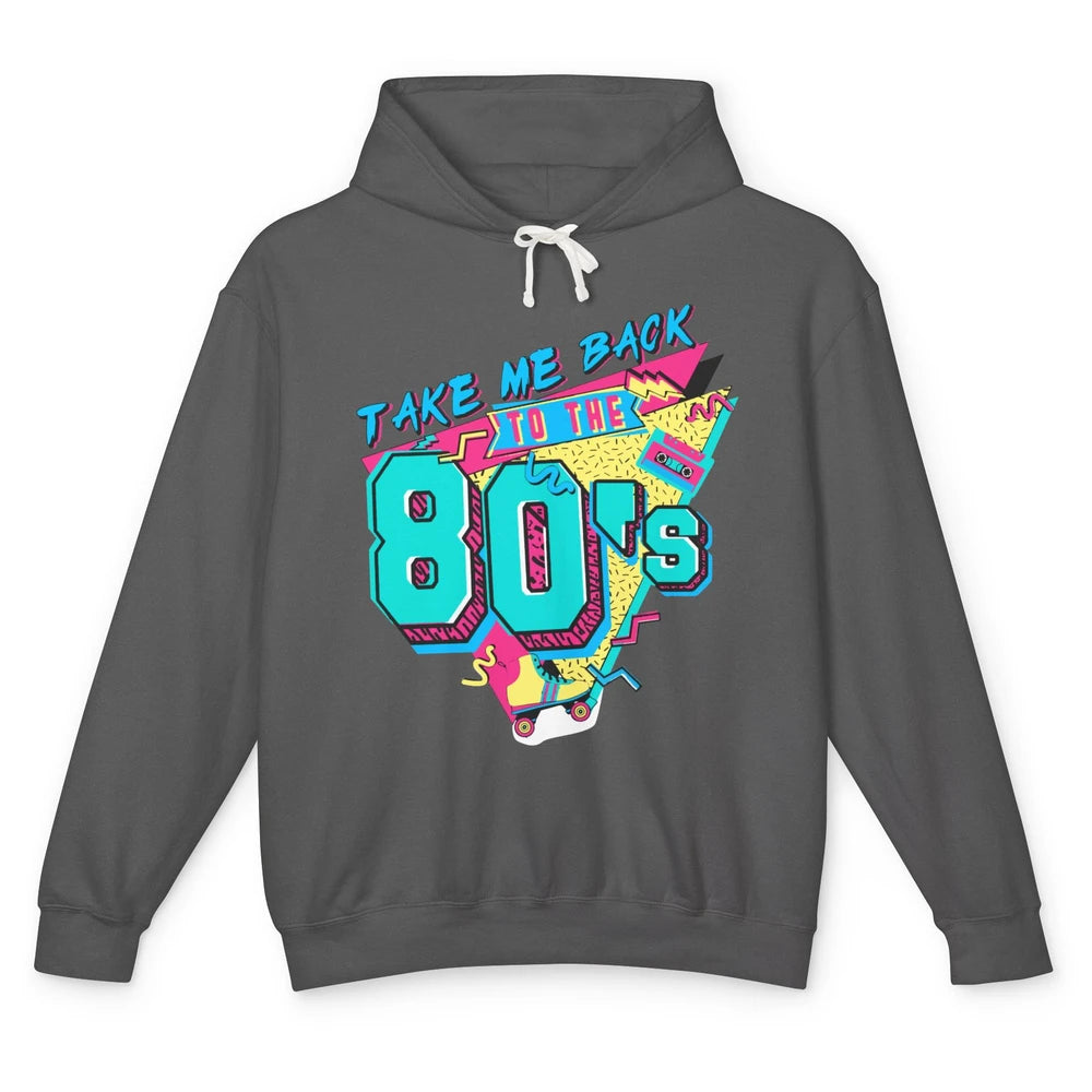 Take Me Back To The 80s Retro 1980s Cassette Made In The 80s Unisex Lightweight Hoodie