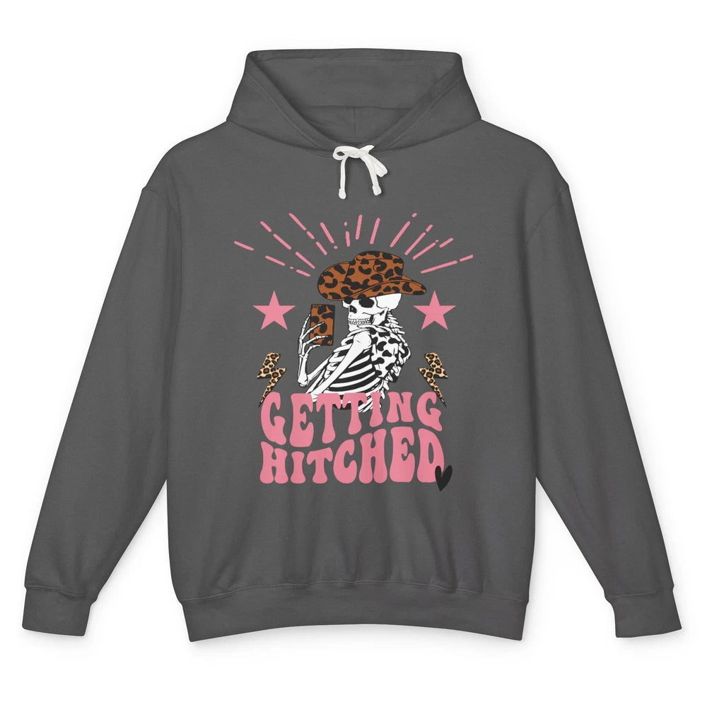 Leopard Skeleton Cowgirl Selfie Bachelorette Western Country Unisex Lightweight Hoodie