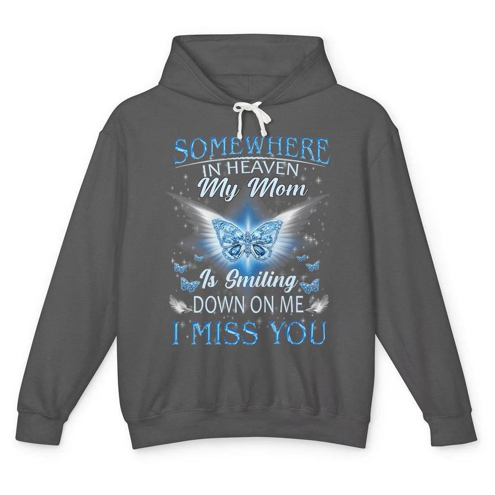 My Mom In Heaven Angel Wings Mother Memories Forever Love Unisex Lightweight Hoodie