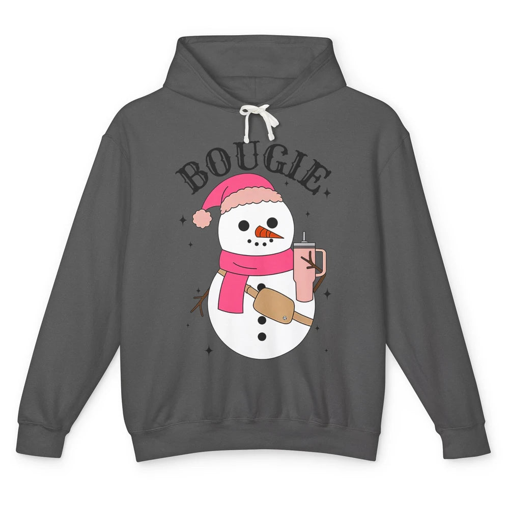 Funny Christmas Boo-jee Snowman Bougie Christmas Winter Unisex Lightweight Hoodie