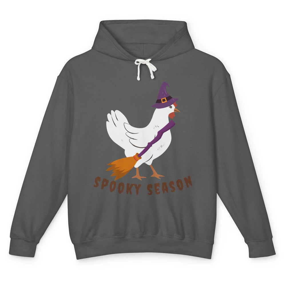 Halloween Chicken Spooky Season Trick Or Treat Farm Life Unisex Lightweight Hoodie