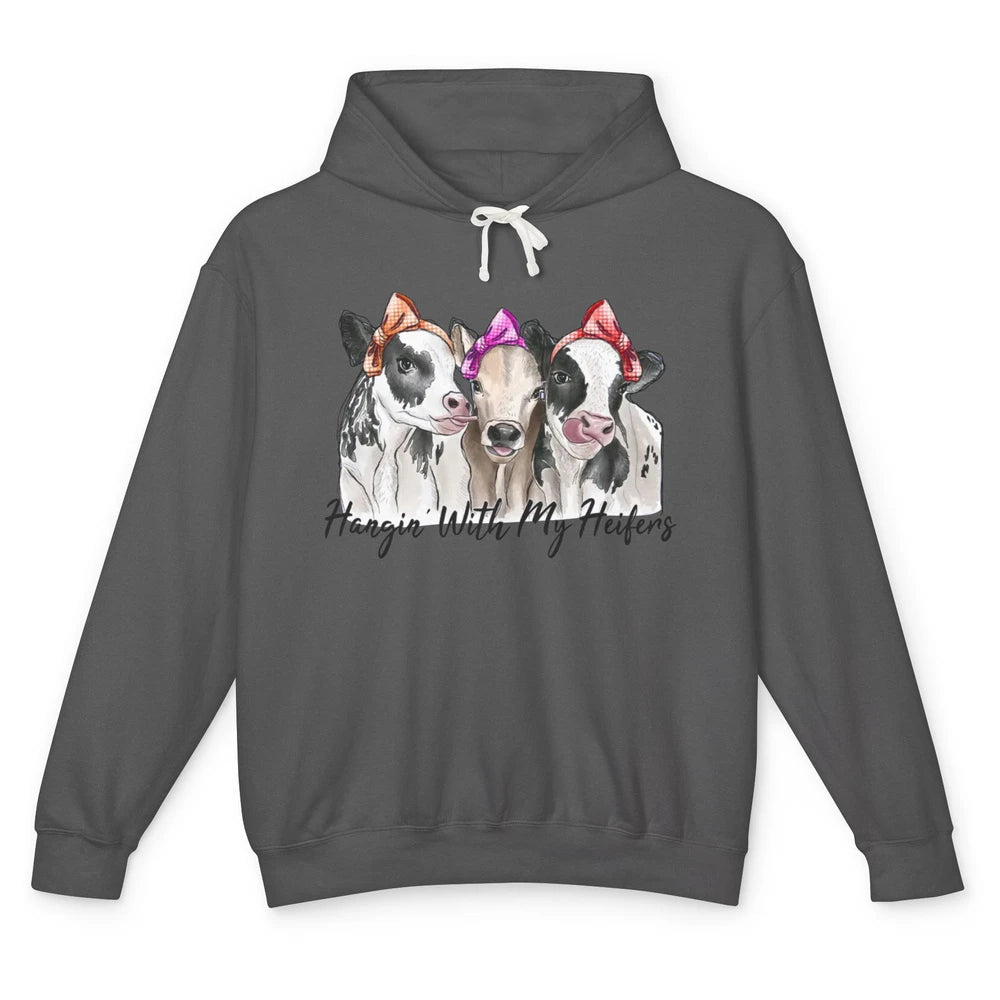 Daisy Cow Heifer Hanging With My Heifer Cow Castle Farmers Unisex Lightweight Hoodie