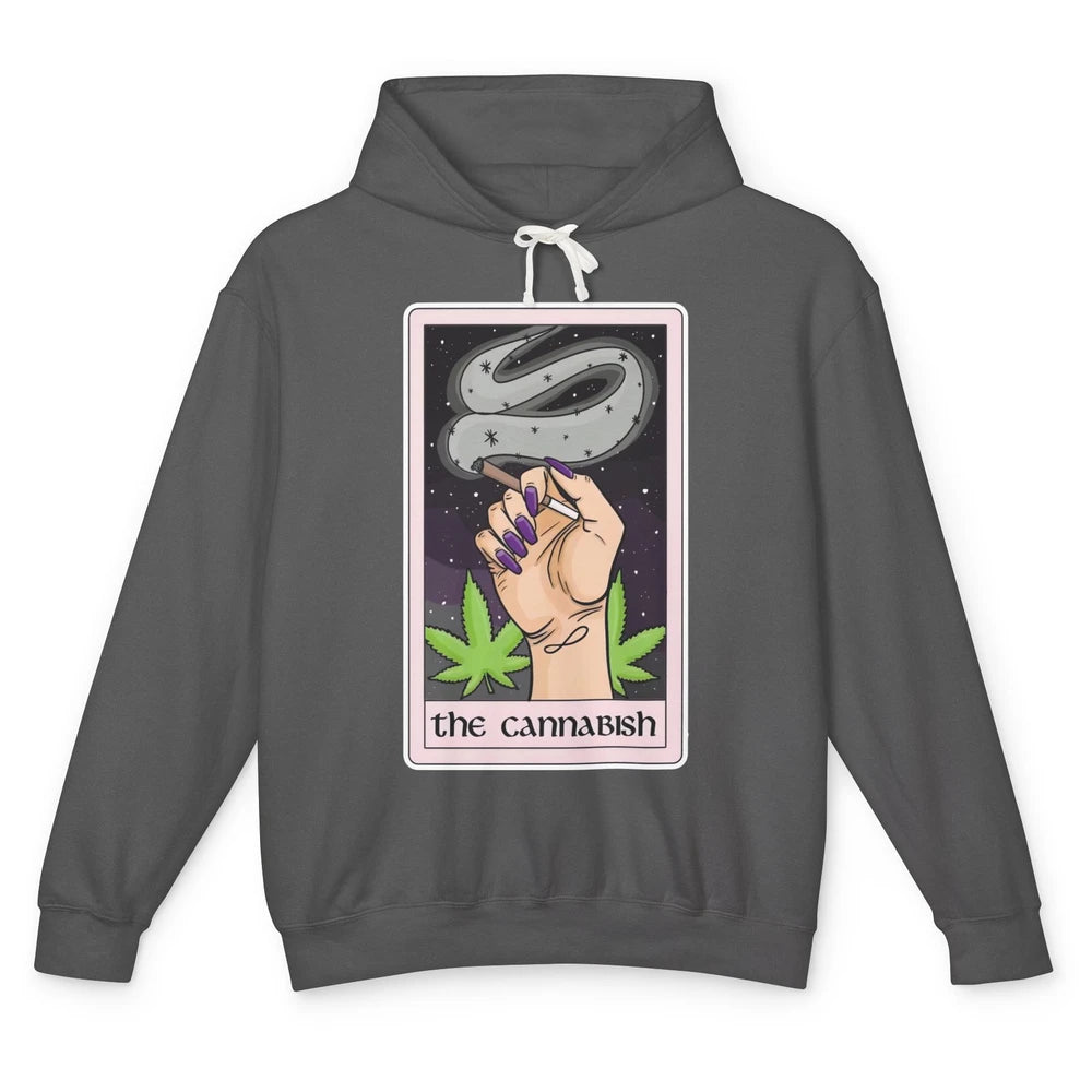 Retro Weed The Cannabish Tarot Card Weed Cannabis Marijuana Unisex Lightweight Hoodie