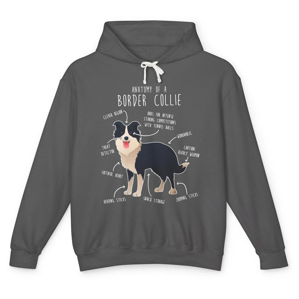 Funny Anatomy Of Border Collie Dog Anatomy Dog Mom Gift Unisex Lightweight Hoodie