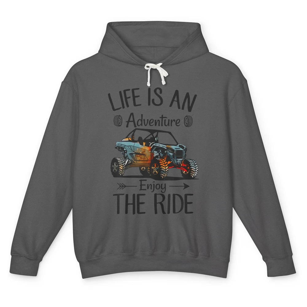 Retro Enjoy The Ride ATV Rider UTV Mud Riding SXS Offroad Unisex Lightweight Hoodie